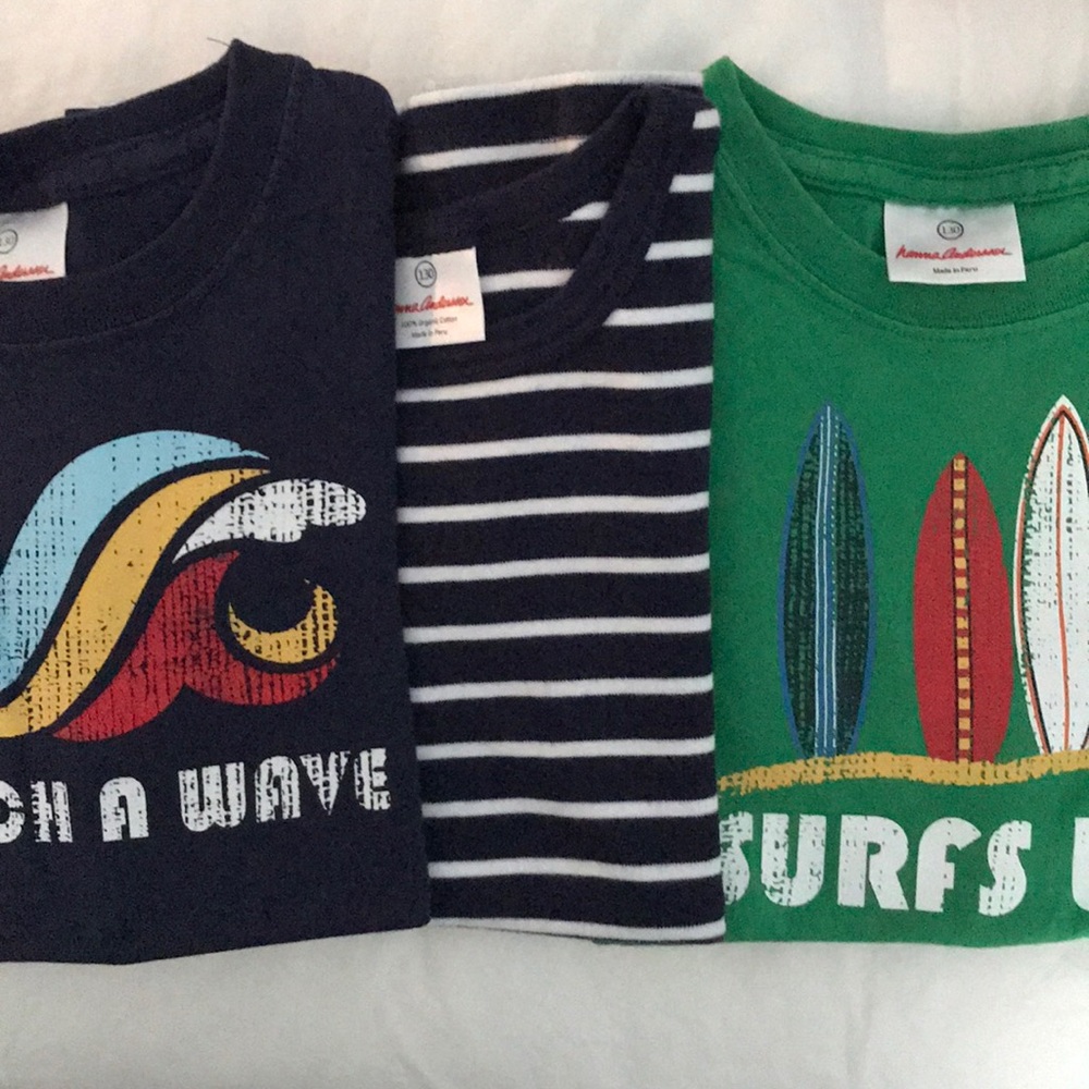 3 Hanna Andersson shirts boys 130 (8) like new!